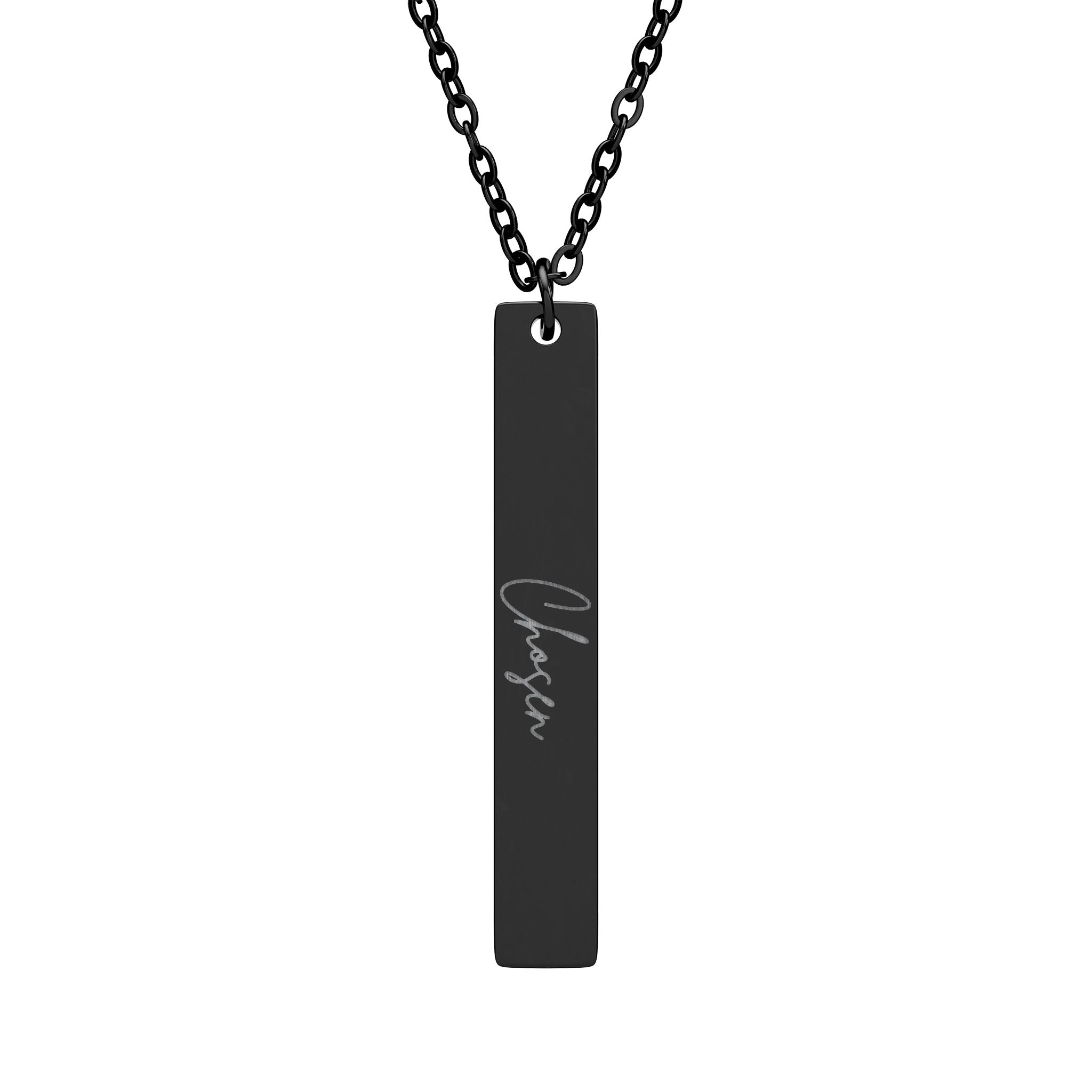 Chosen Vertical Bar Necklace (Engraving)