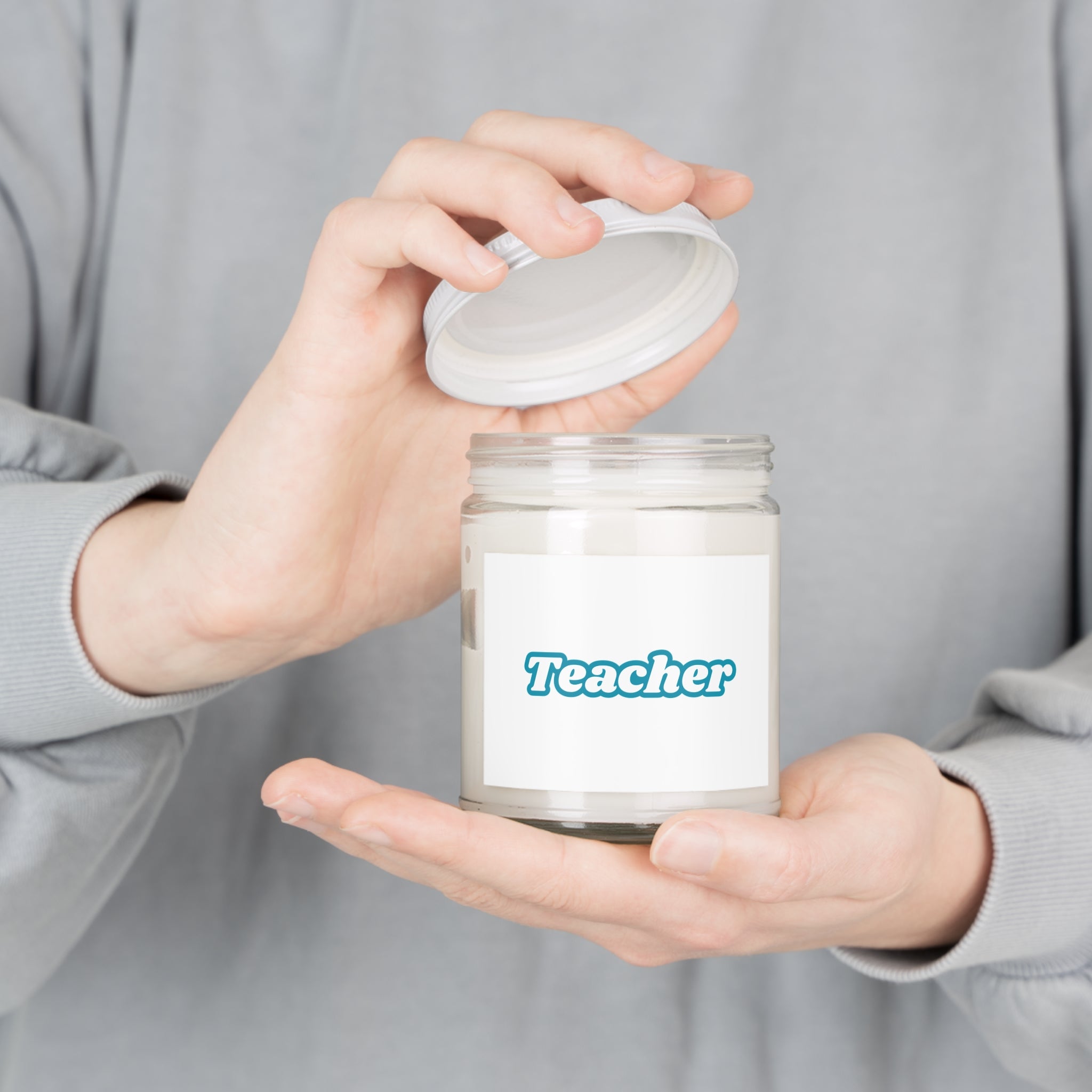 Teacher Scented Soy Candles with White Lid, 9oz