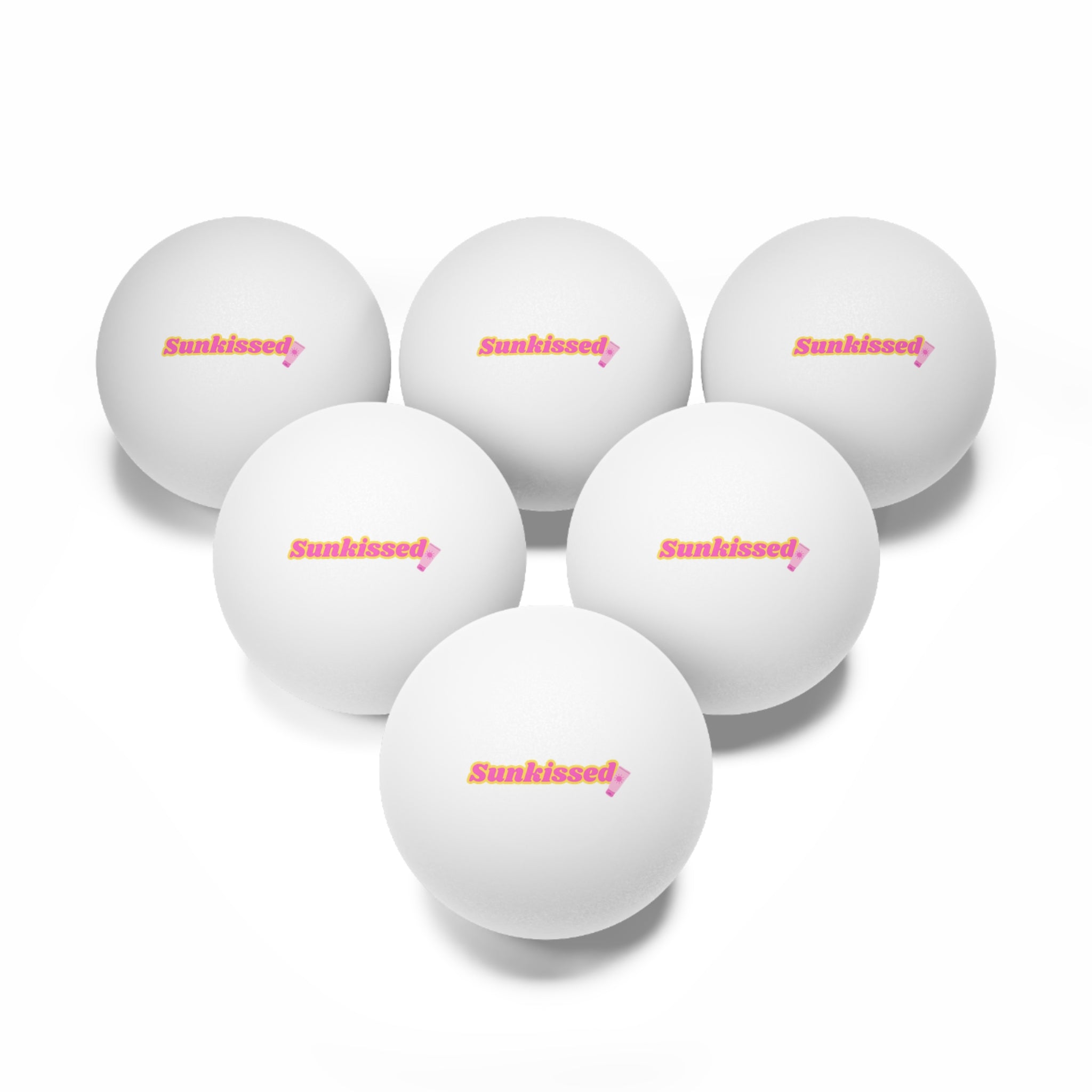 Sunkissed Ping Pong Balls, 6 pcs
