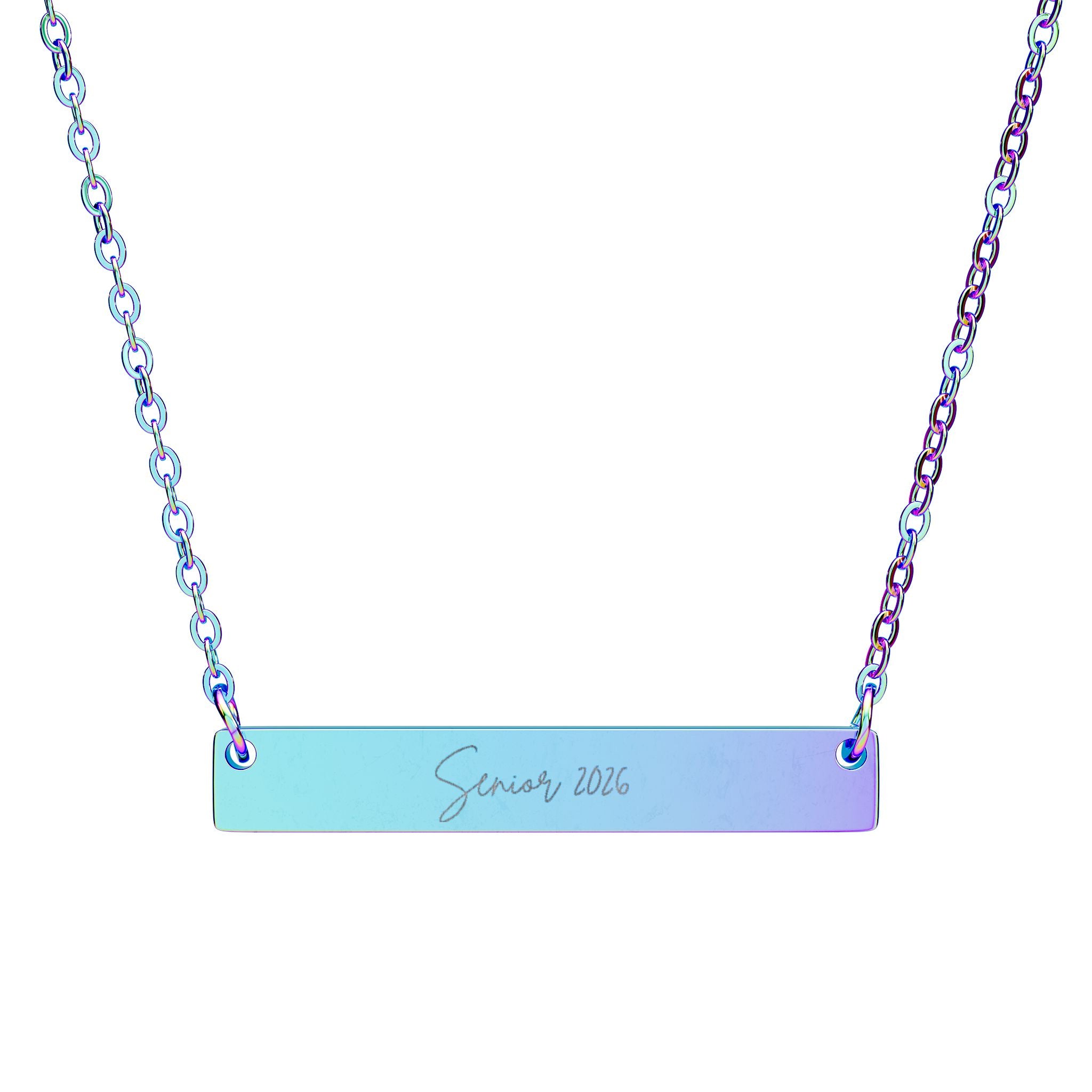 Senior Horizontal Bar Necklace (Engraving)