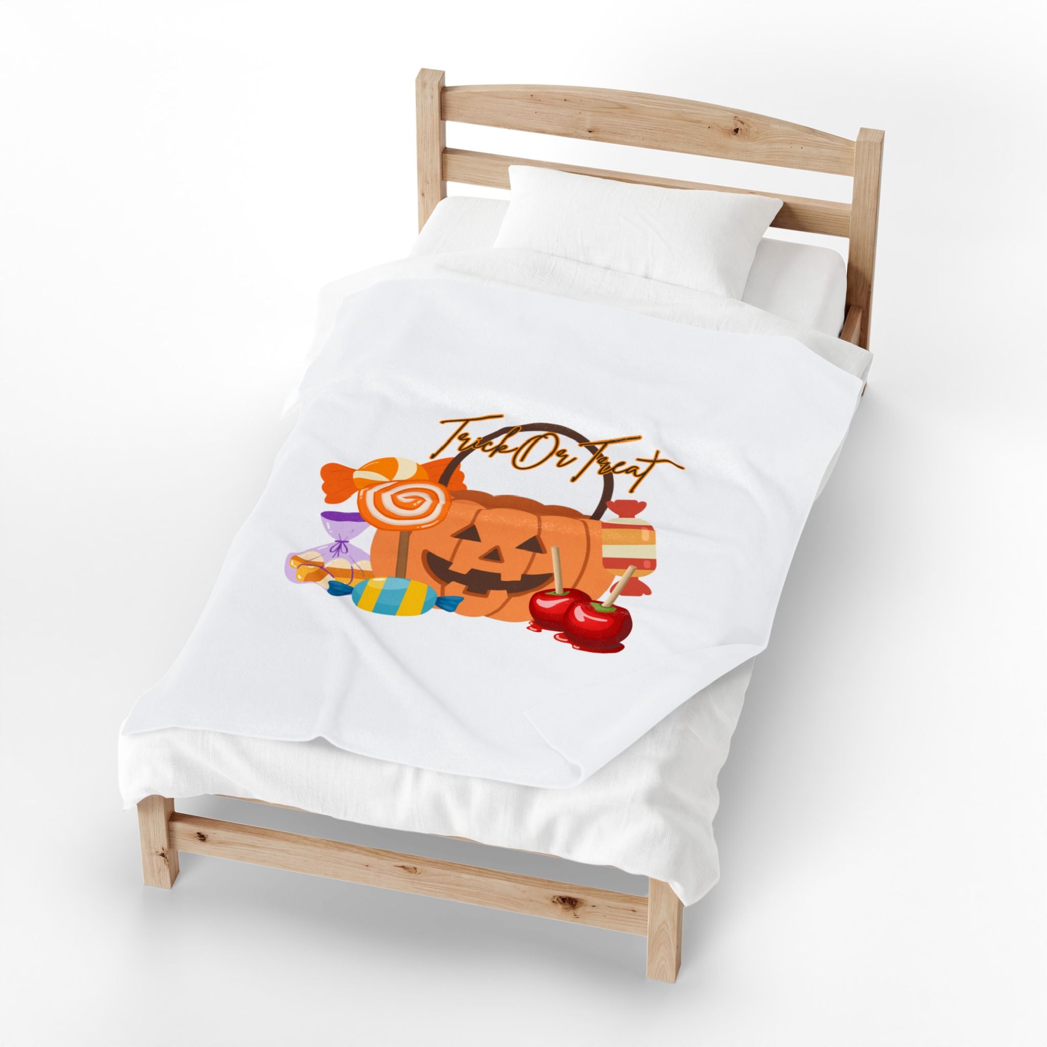 Trick or Treat Velveteen Plush Blanket