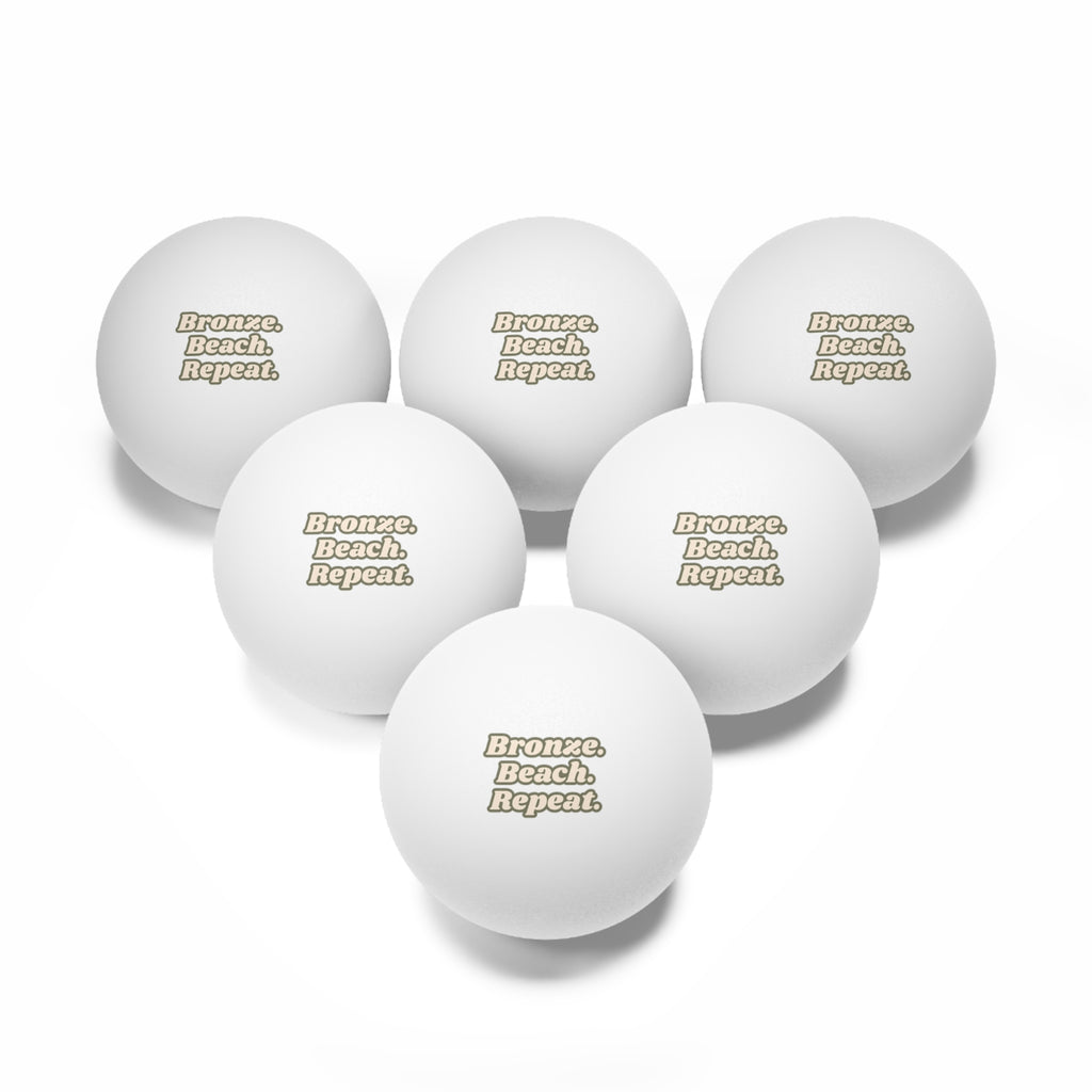 Bronze Ping Pong Balls, 6 pcs