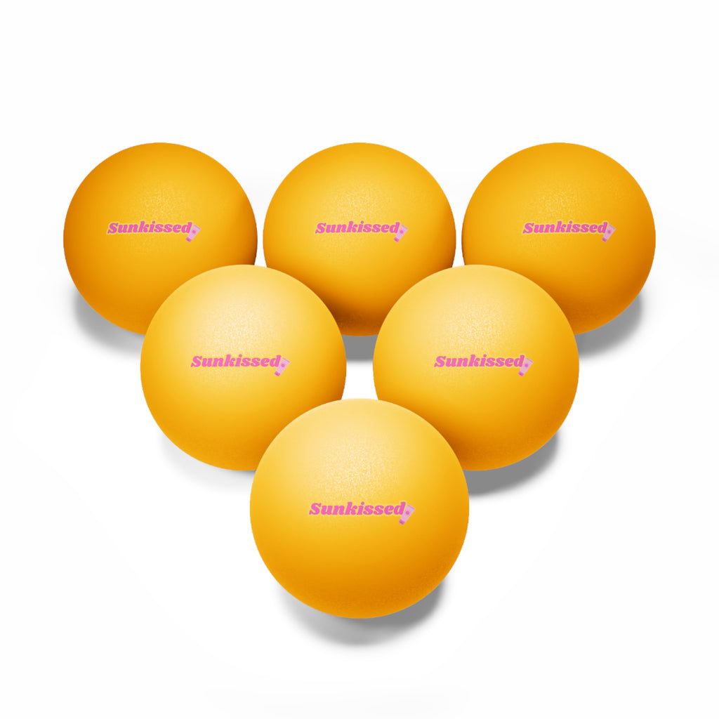 Sunkissed Ping Pong Balls, 6 pcs