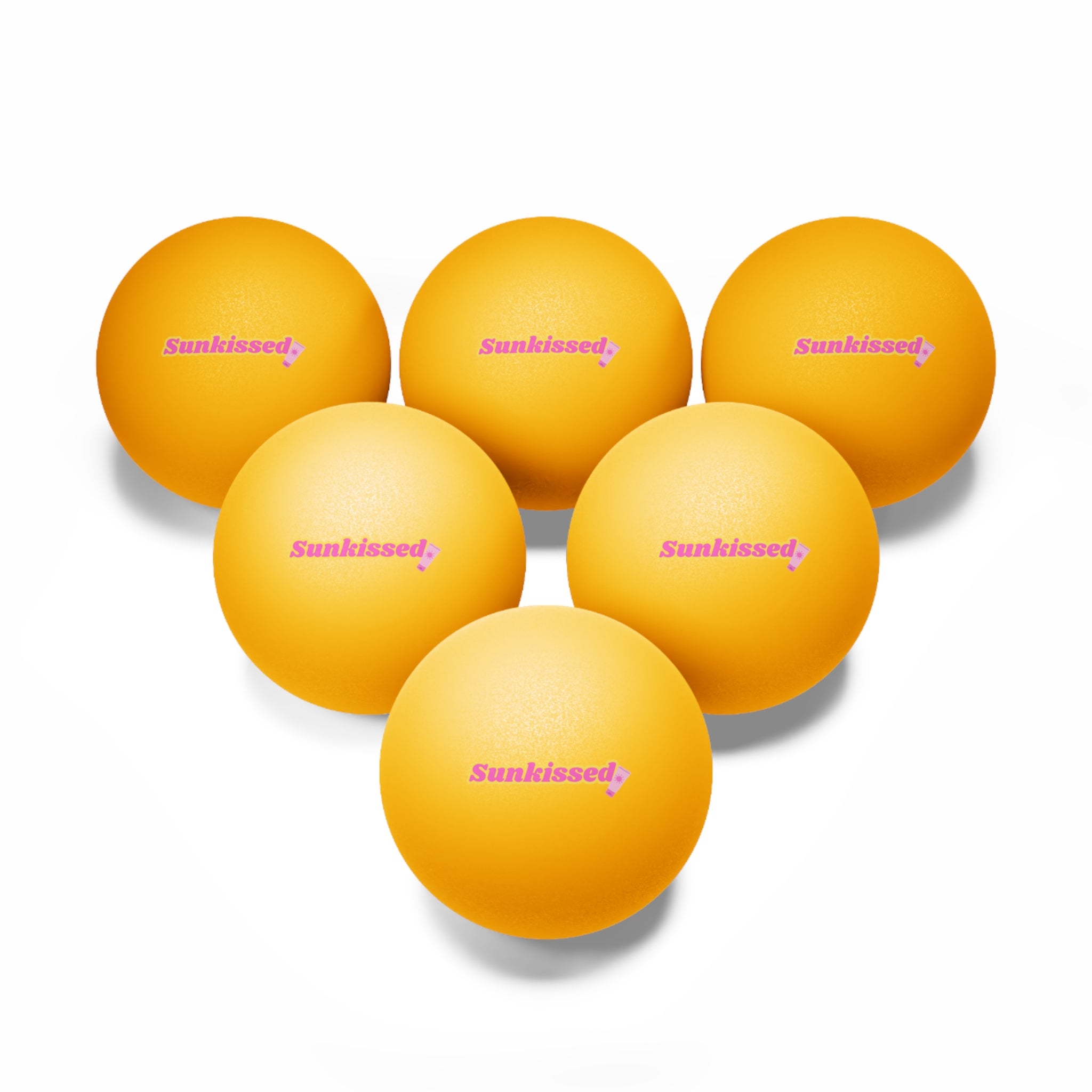 Sunkissed Ping Pong Balls, 6 pcs