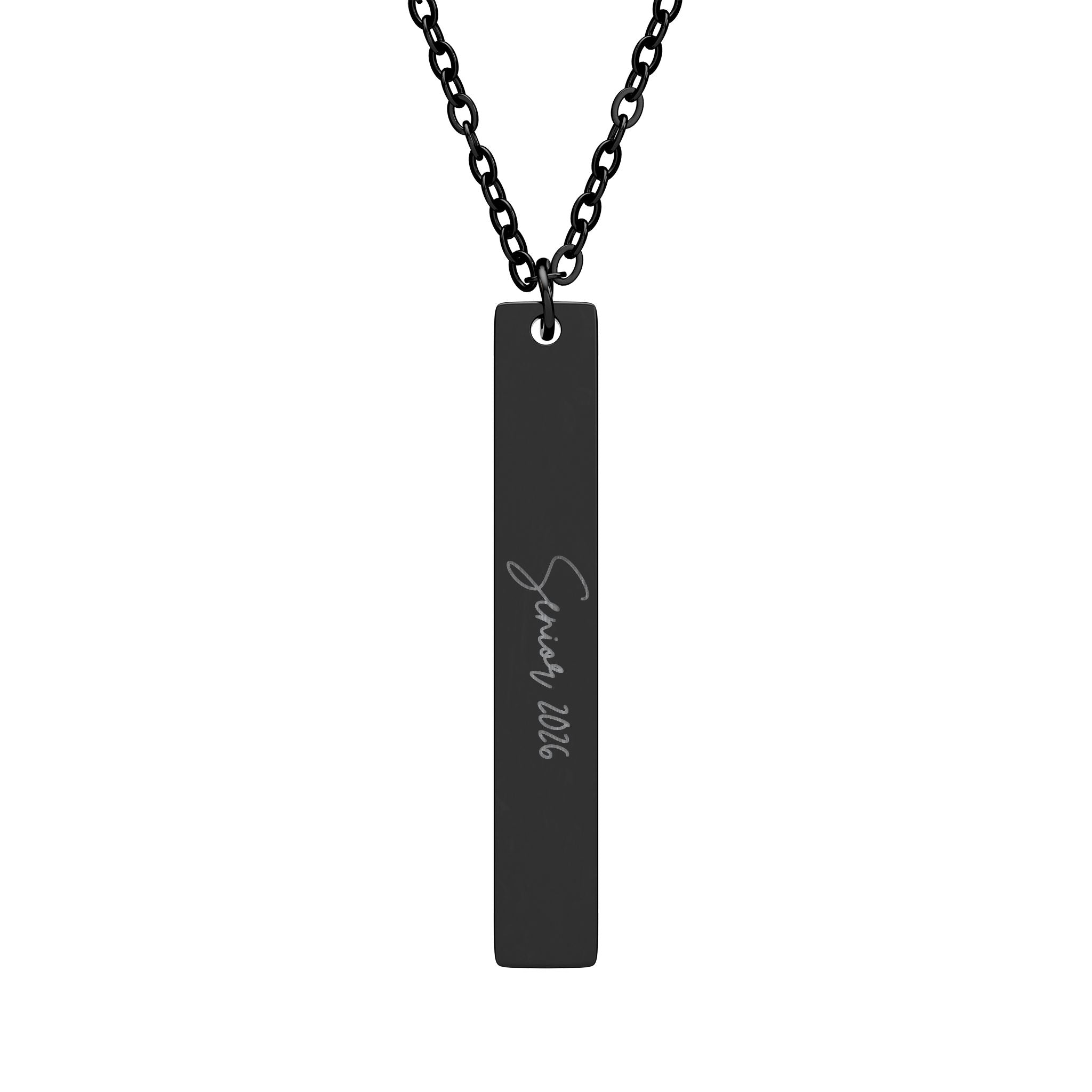 Senior Vertical Bar Necklace (Engraving)