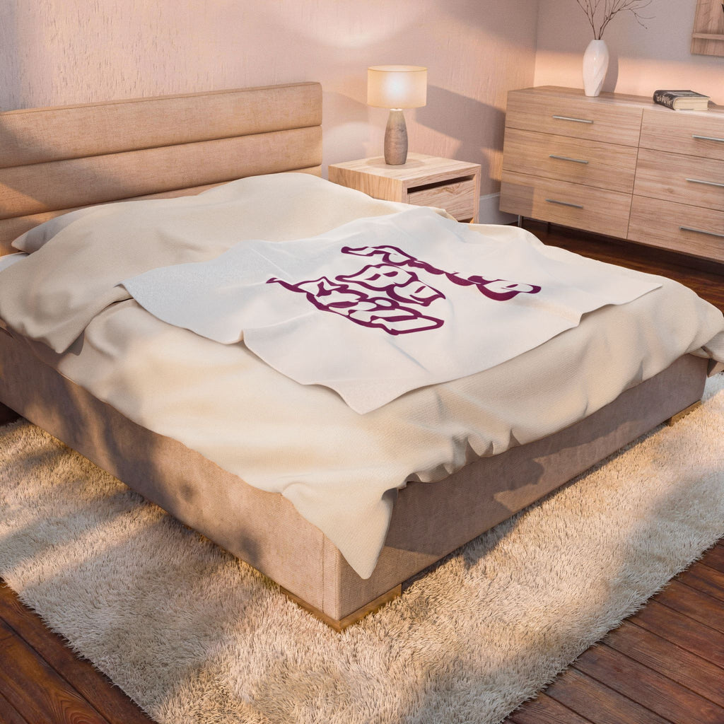 Peace Velveteen Plush Blanket