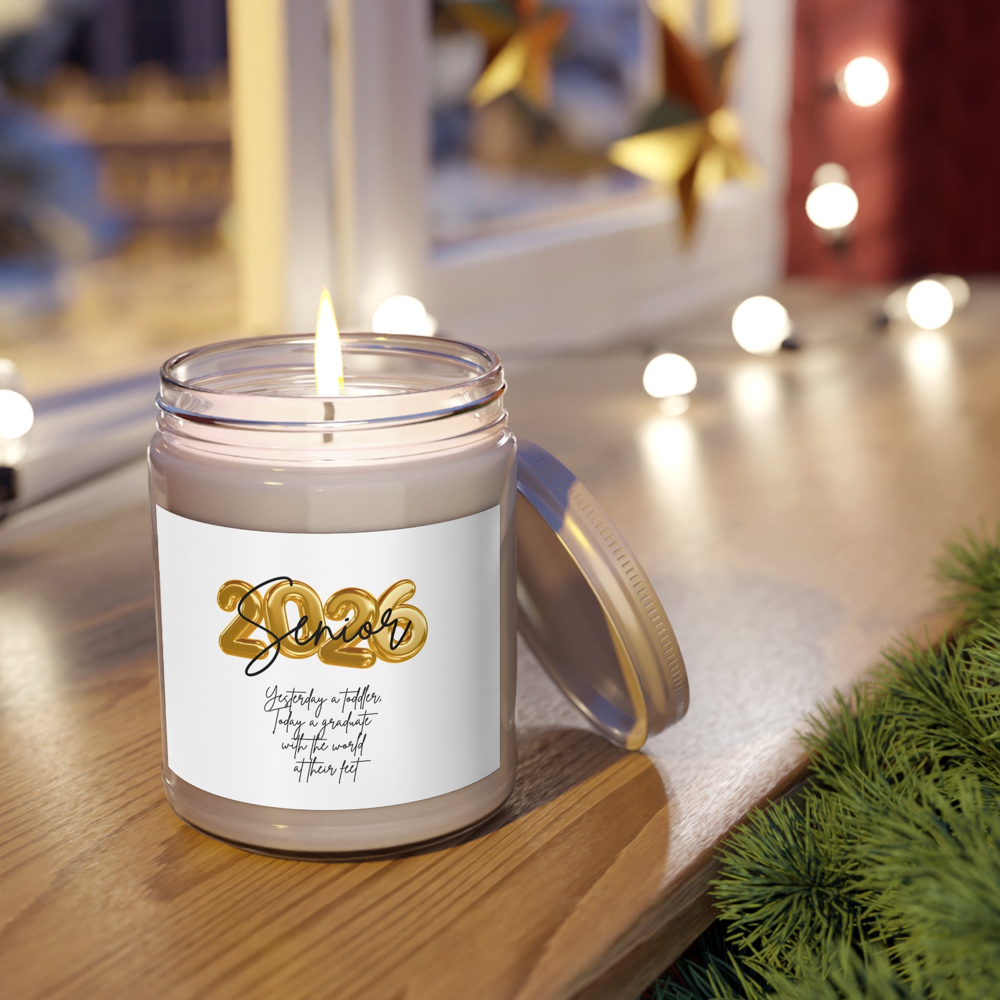 Senior Scented Soy Candles with White Lid, 9oz