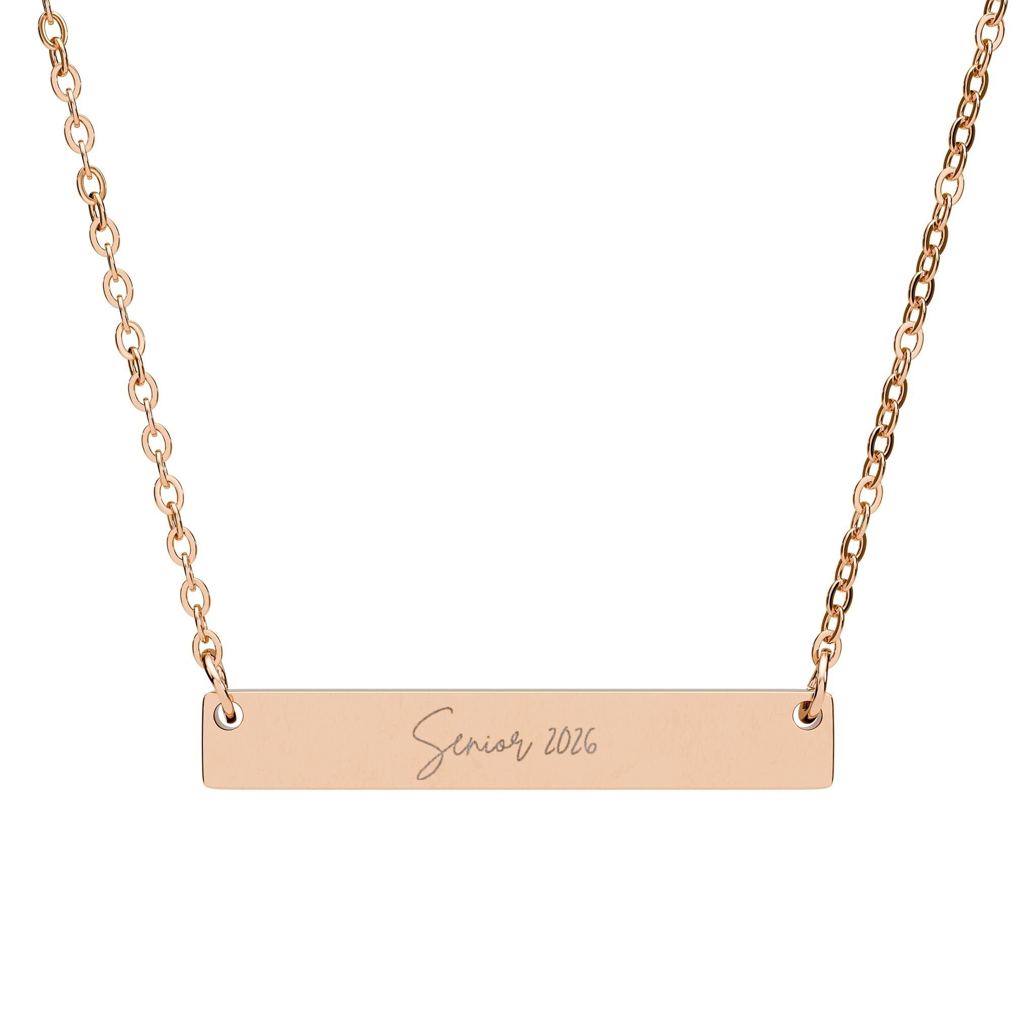 Senior Horizontal Bar Necklace (Engraving)