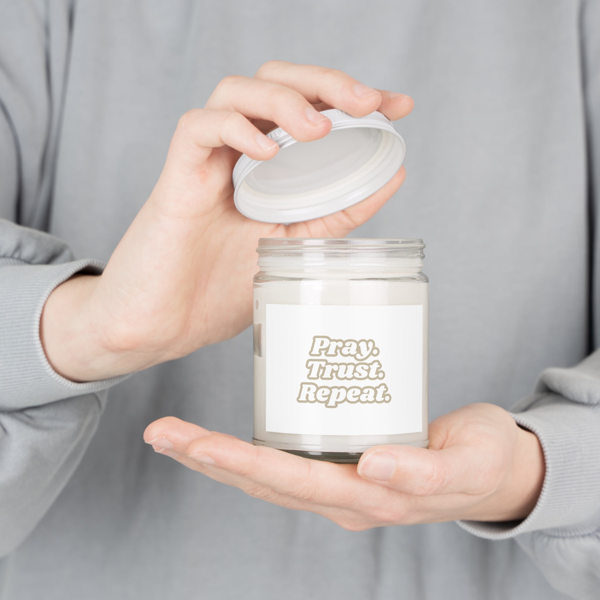 PTR Scented Soy Candles with White Lid, 9oz