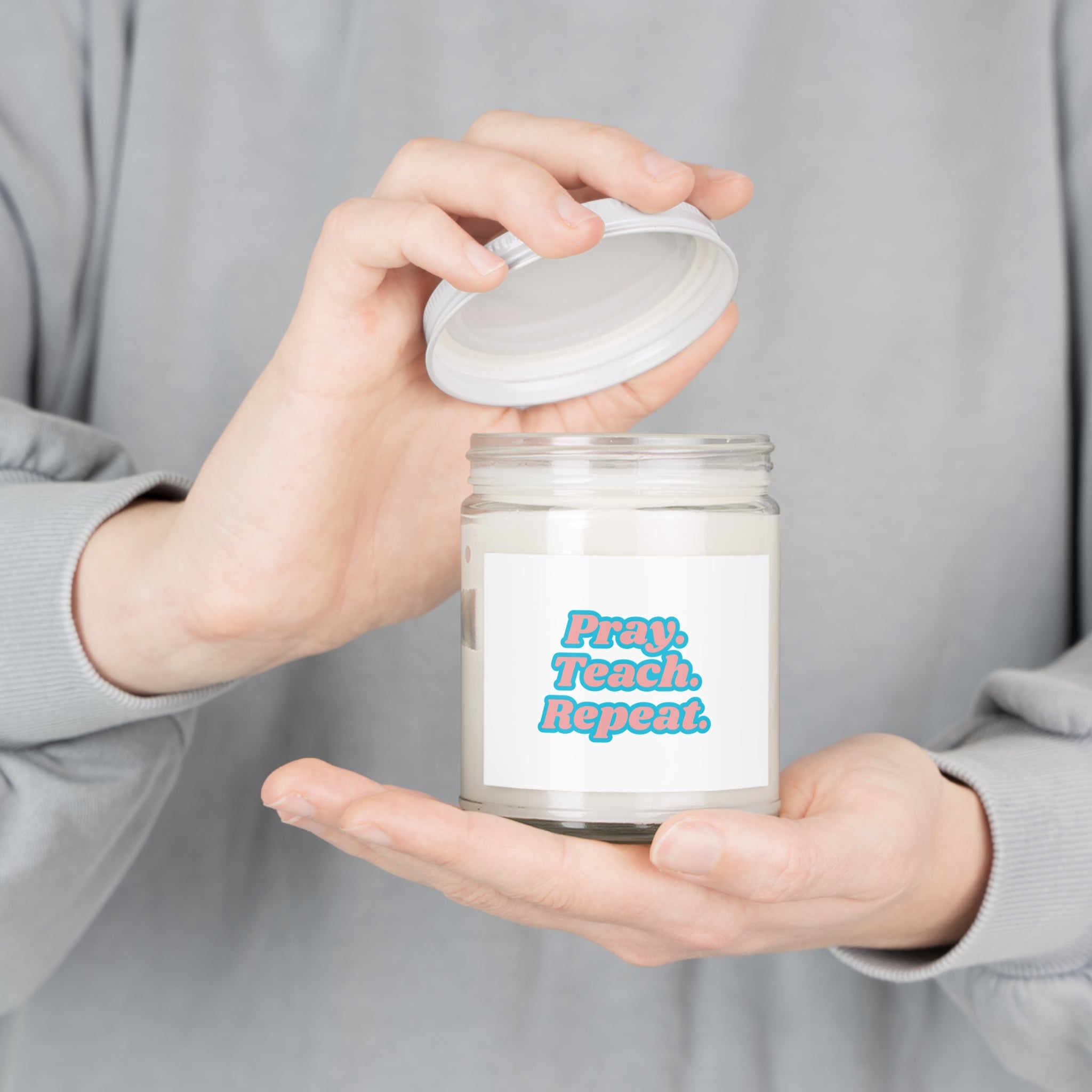 PTeachR Scented Soy Candles with White Lid, 9oz