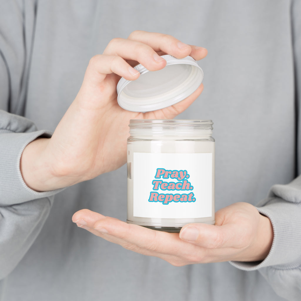 PTeachR Scented Soy Candles with White Lid, 9oz