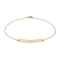 Forgiven Curved Bar Anklet (Engraving)