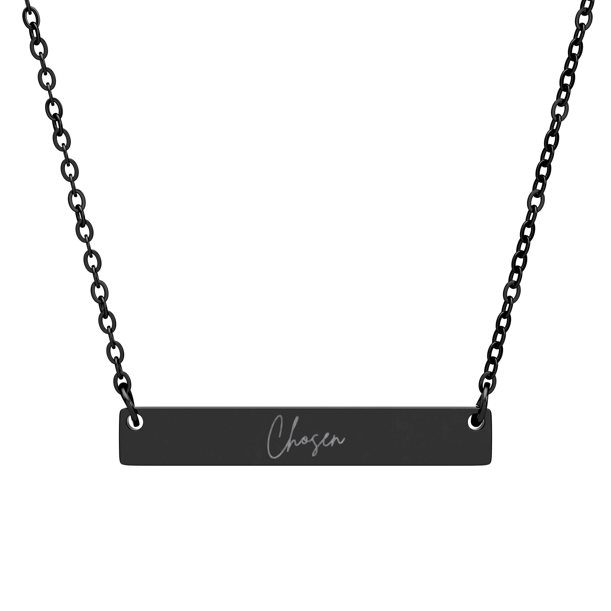 Chosen Horizontal Bar Necklace (Engraving)