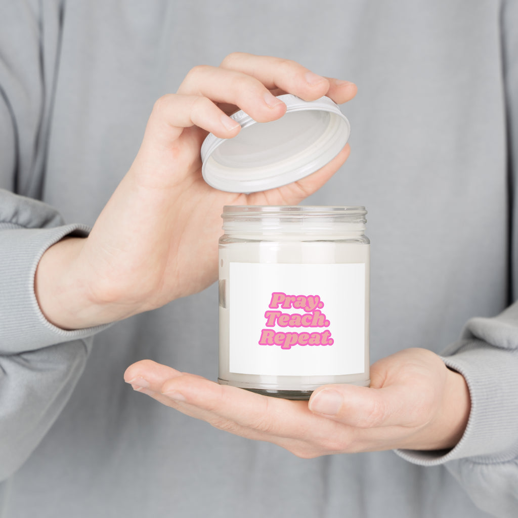 PTeachR Scented Soy Candles with White Lid, 9oz