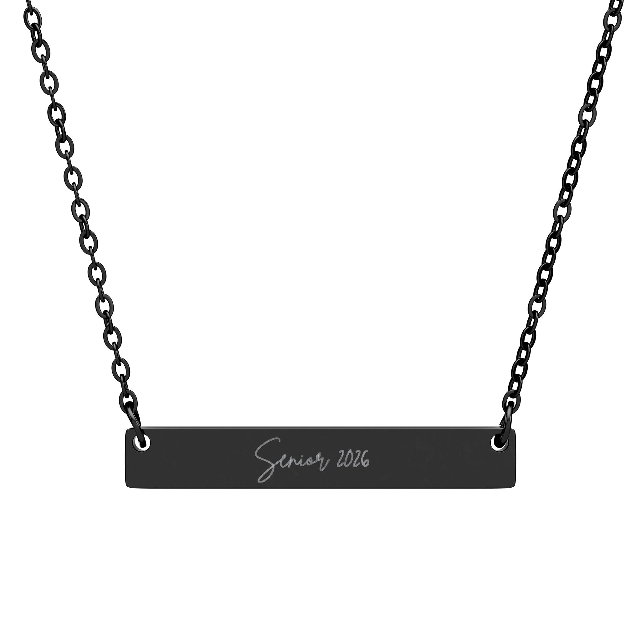 Senior Horizontal Bar Necklace (Engraving)