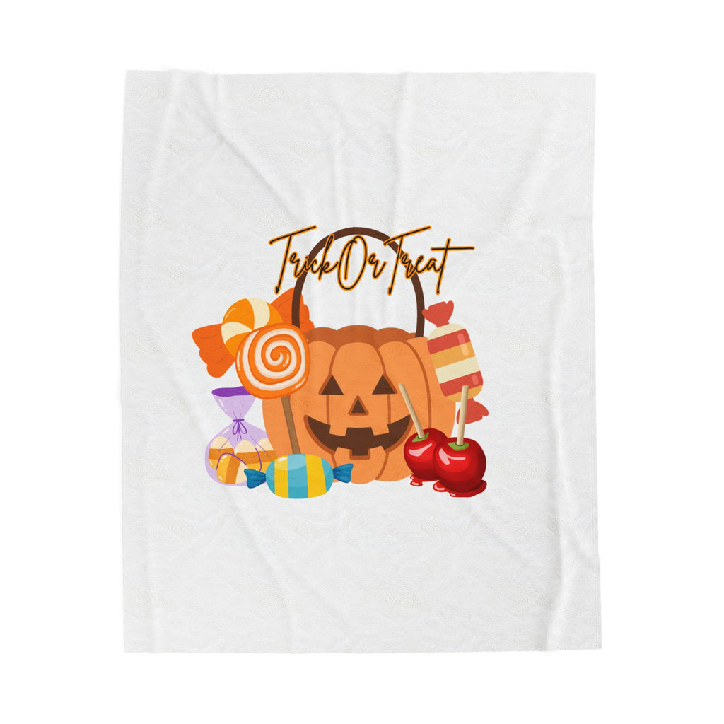 Trick or Treat Velveteen Plush Blanket