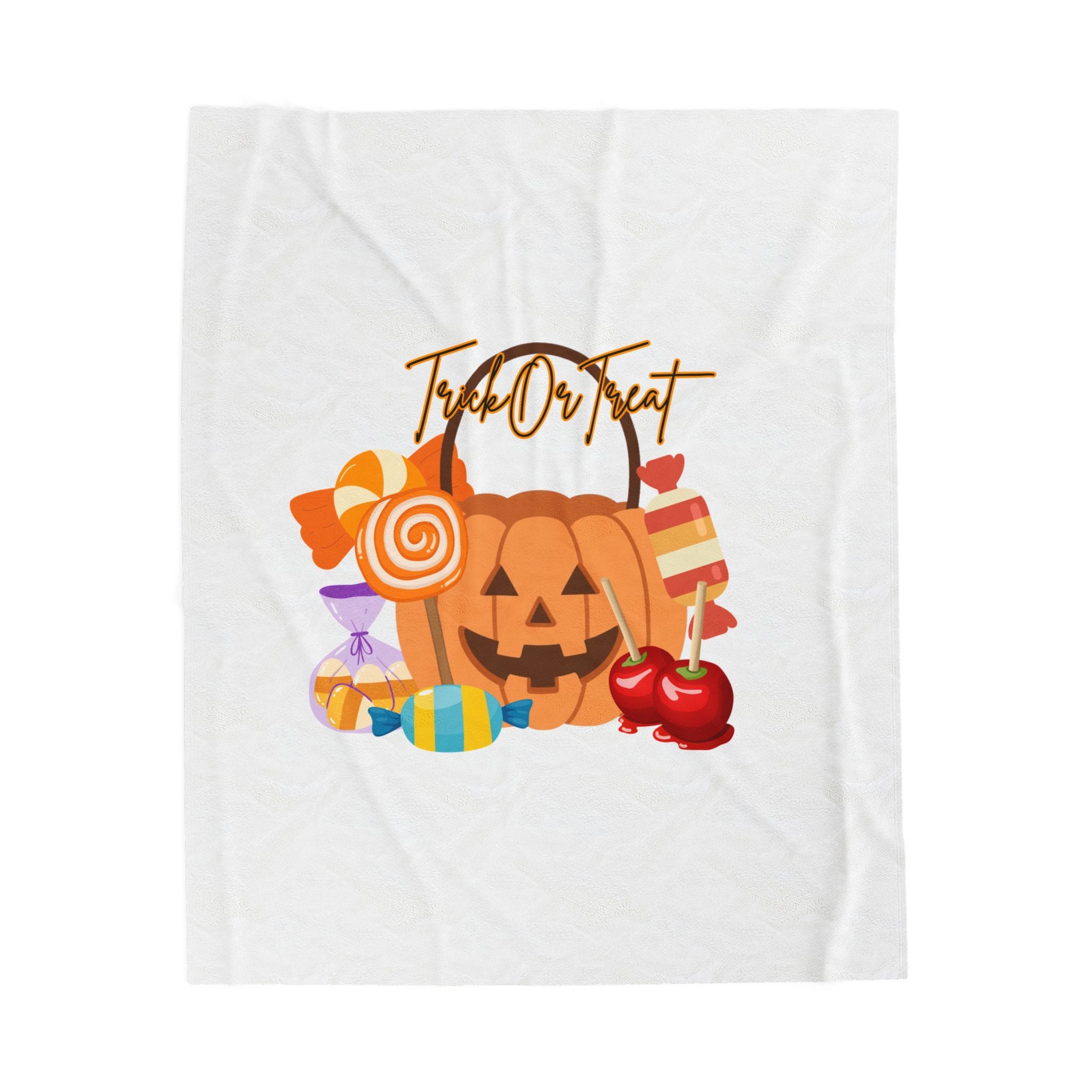 Trick or Treat Velveteen Plush Blanket