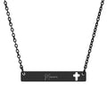 Momma Cutout Cross Bar Necklace (Engraving)