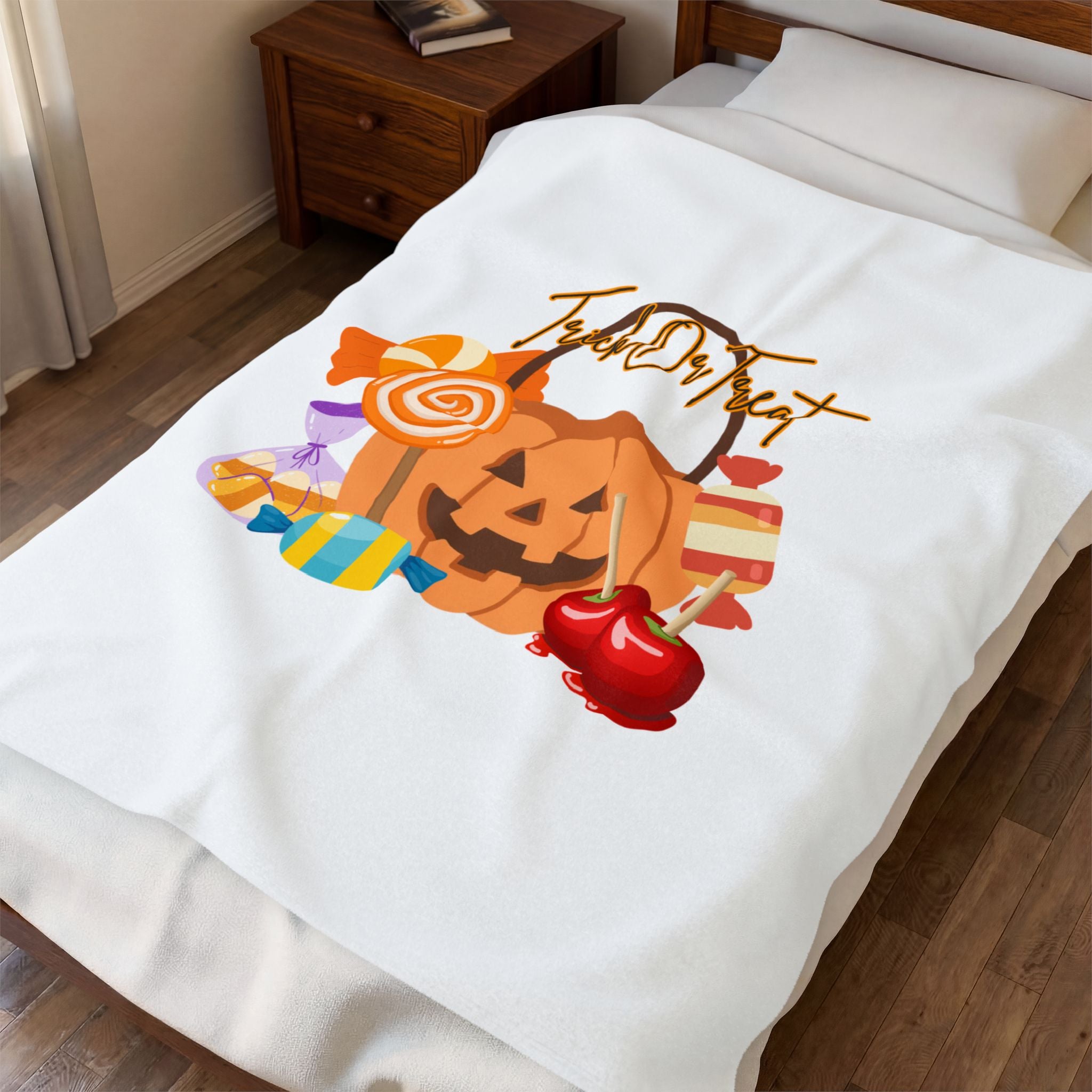 Trick or Treat Velveteen Plush Blanket