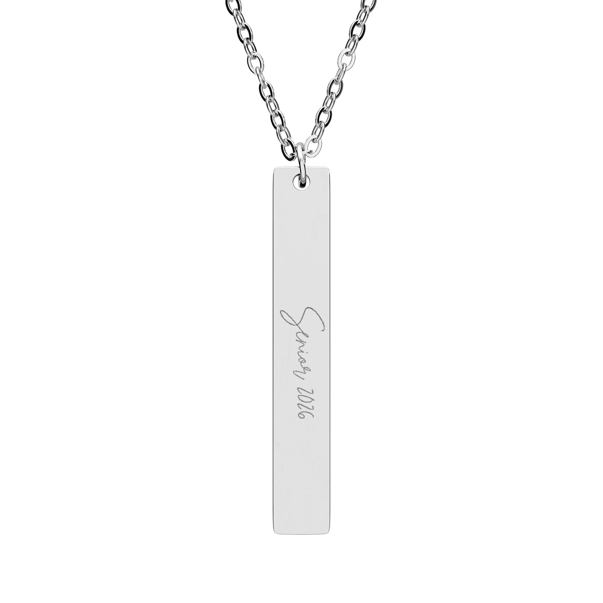 Senior Vertical Bar Necklace (Engraving)