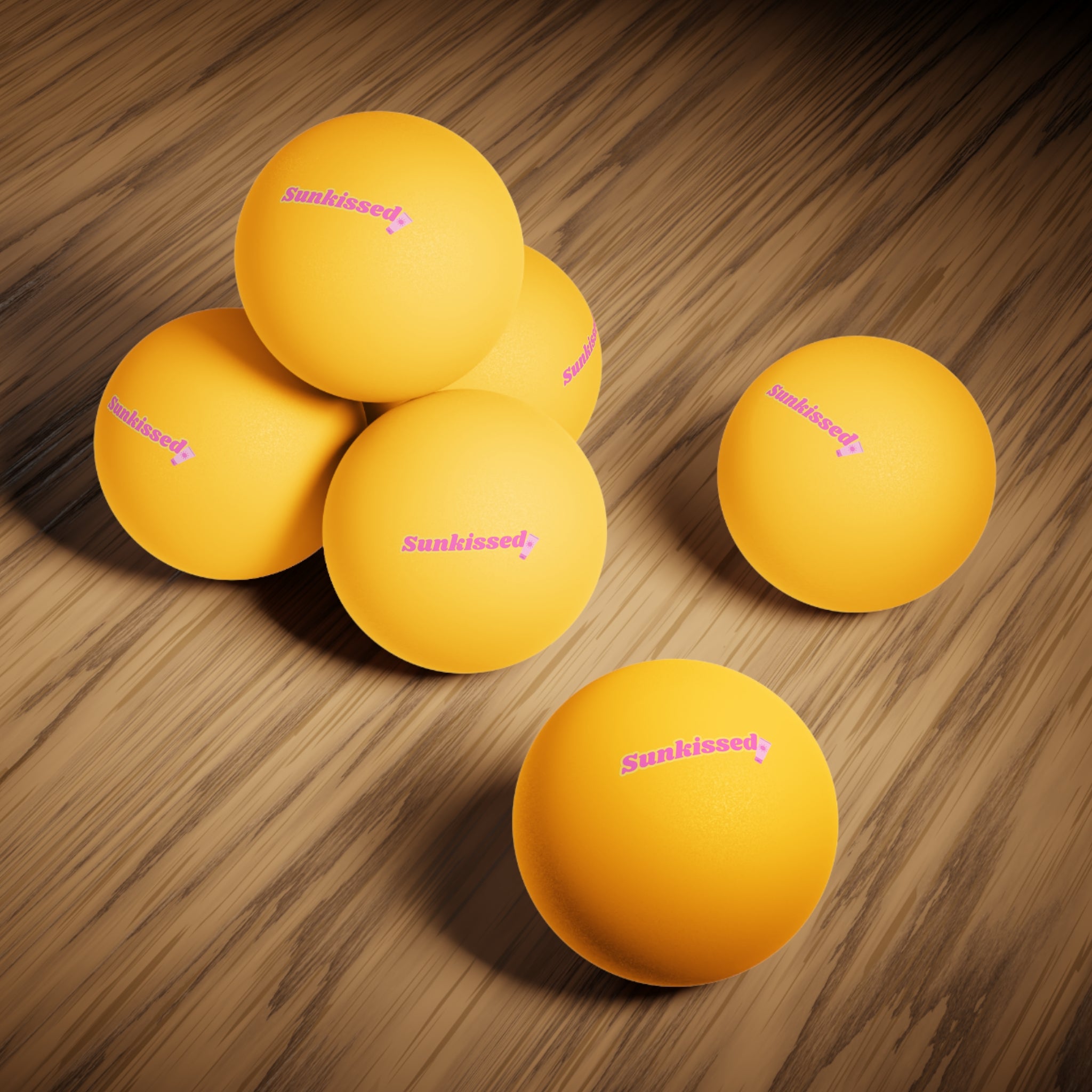 Sunkissed Ping Pong Balls, 6 pcs