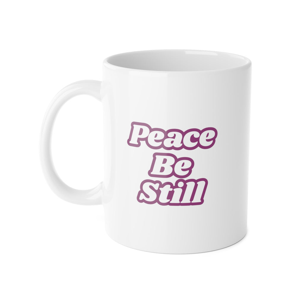Peace White Ceramic Mug, 11oz