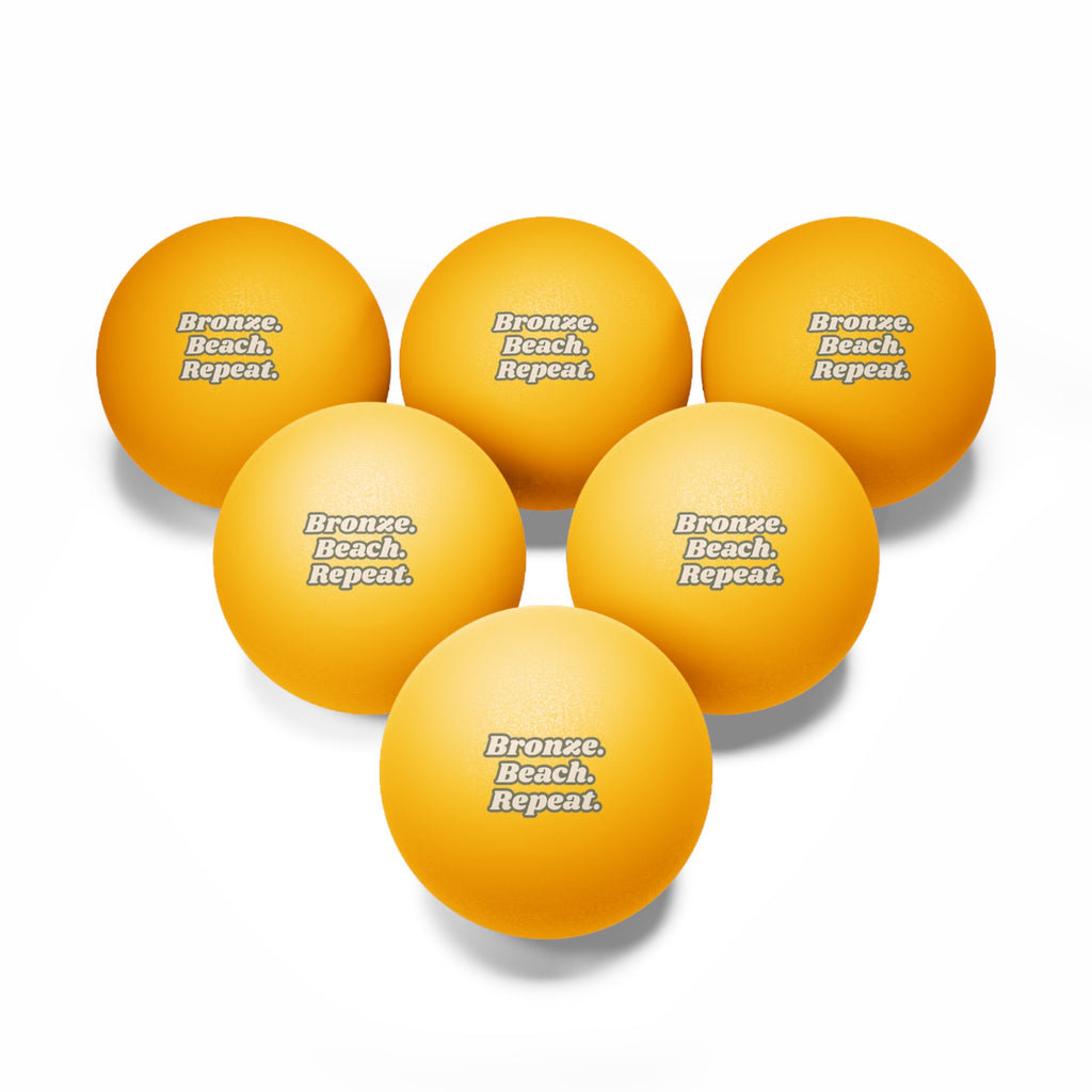Bronze Ping Pong Balls, 6 pcs