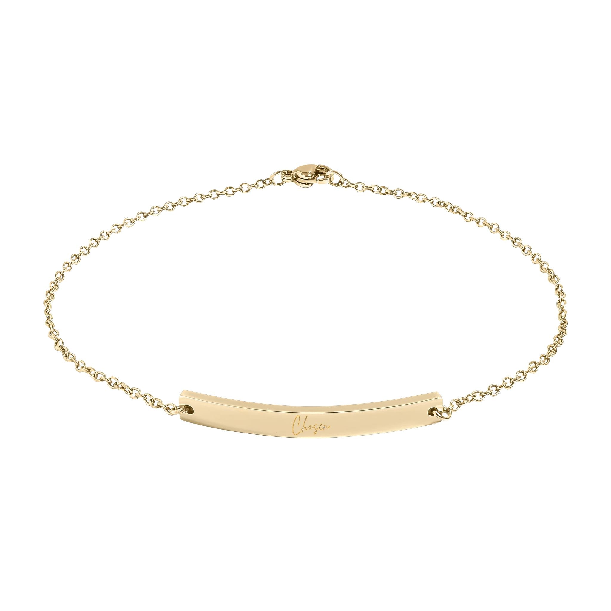 Chosen Curved Bar Anklet (Engraving)