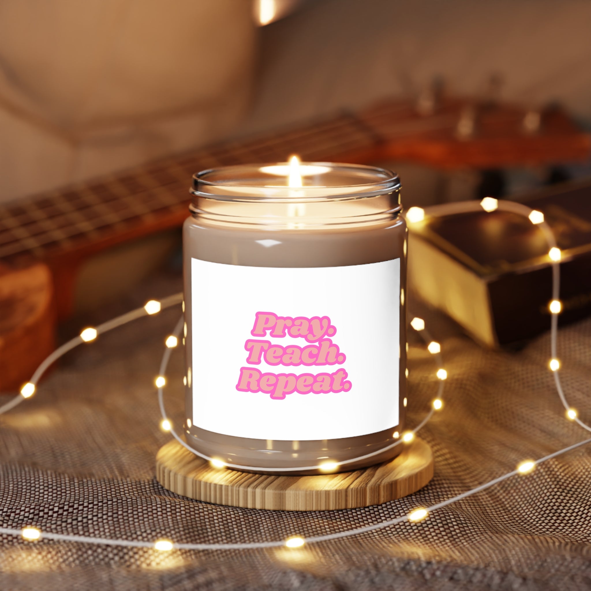 PTeachR Scented Soy Candles with White Lid, 9oz